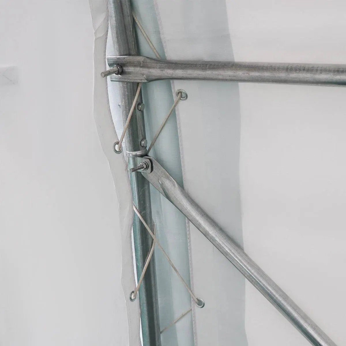 12' x 20' Car Shelter w/Rounded Roof & Heavy-Duty 11 OZ PE Fabric Cover, Galvanized Steel Frame, Fabric front roll-up door, TMG-ST1220R - Image 12