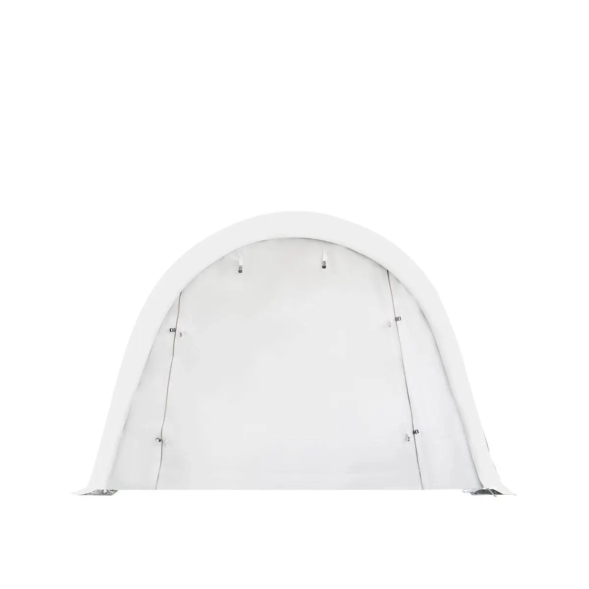 12' x 30' Car Shelter w/Rounded Roof & Heavy-Duty 11 OZ PE Fabric Cover, Galvanized Steel Frame, Fabric front roll-up door, TMG-ST1230R - Image 8