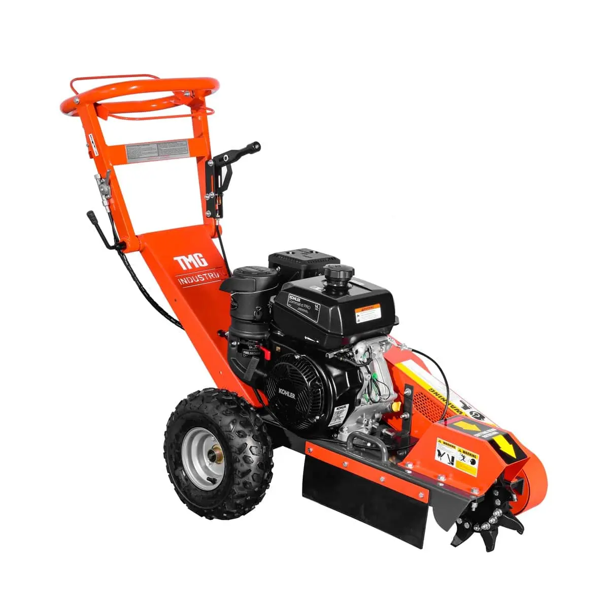 Walk-Behind Kohler Powered Stump Grinder, 9 Carbide Teeth, 24" Cutting Capacity, 14 HP Gasoline Engine, TMG-GSG9 - Image 8