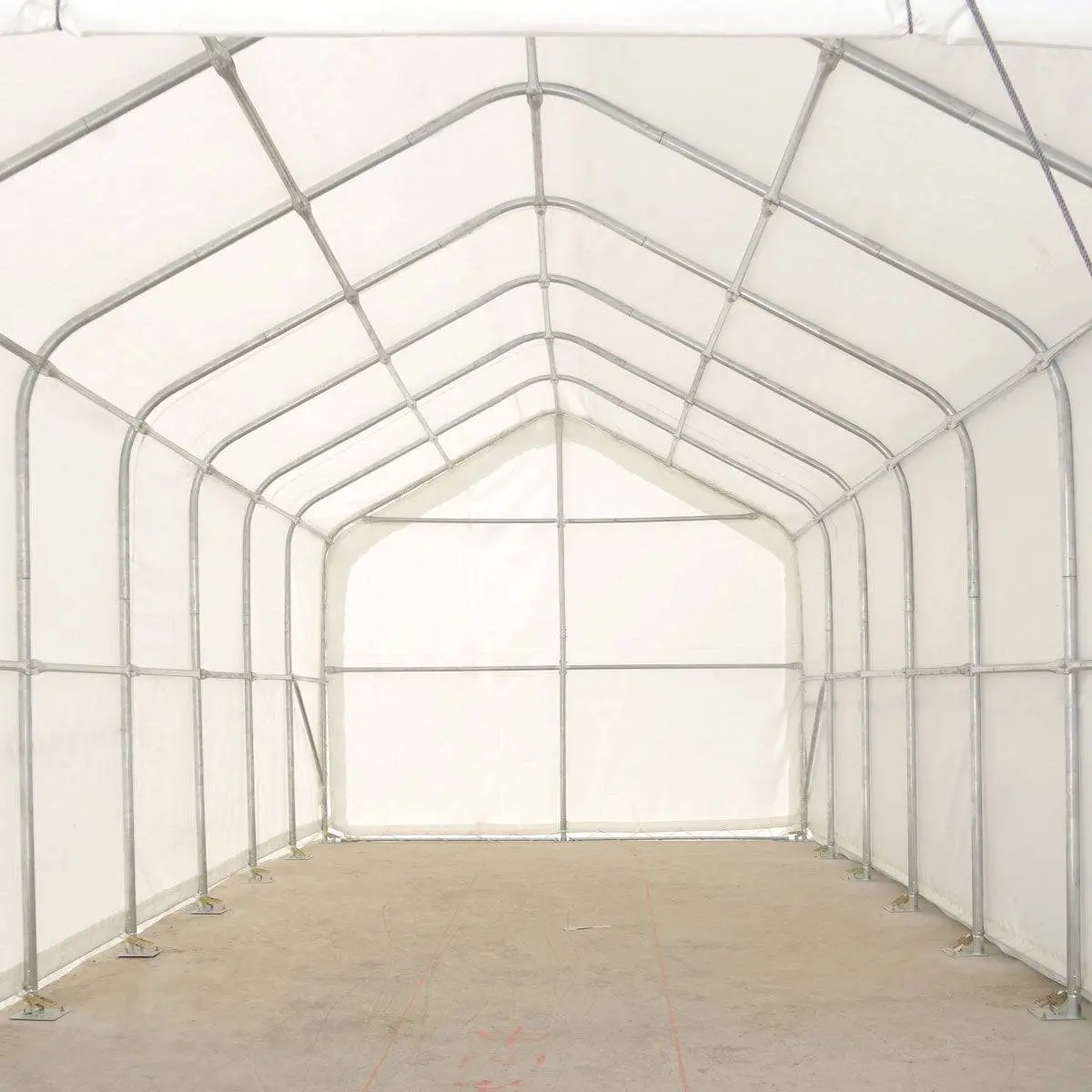 15' x 35' RV Carport Motorhome Storage Shelter, 17 oz PVC Fabric Cover, Front Roll-Up Door, Enclosed Rear Wall, 3-Layer Galvanized Steel Frame, 10' Straight Sidewalls, TMG-ST1535 - Image 10