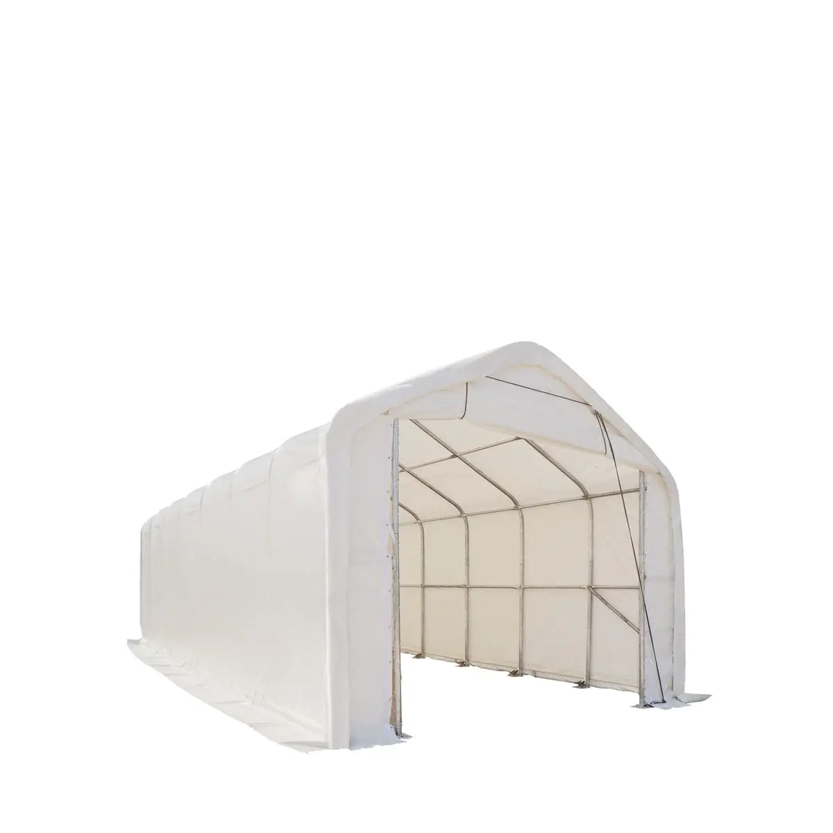 15' x 35' RV Carport Motorhome Storage Shelter, 17 oz PVC Fabric Cover, Front Roll-Up Door, Enclosed Rear Wall, 3-Layer Galvanized Steel Frame, 10' Straight Sidewalls, TMG-ST1535 - Image 3