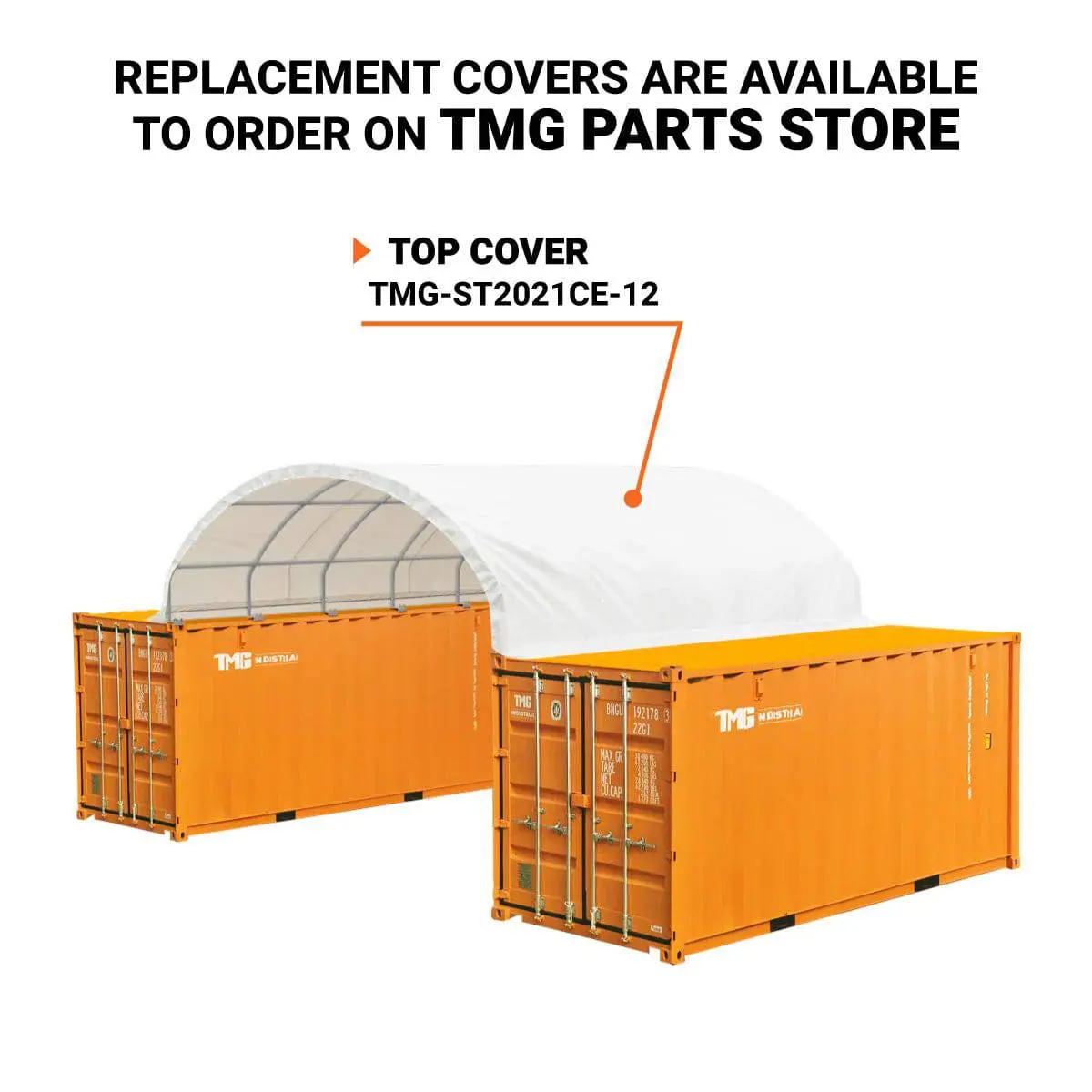 20' x 20' PE Fabric Container Shelter, Fire Retardant, Water Resistant, UV Protected, TMG-ST2021CE(Previously ST2020C) - Image 5