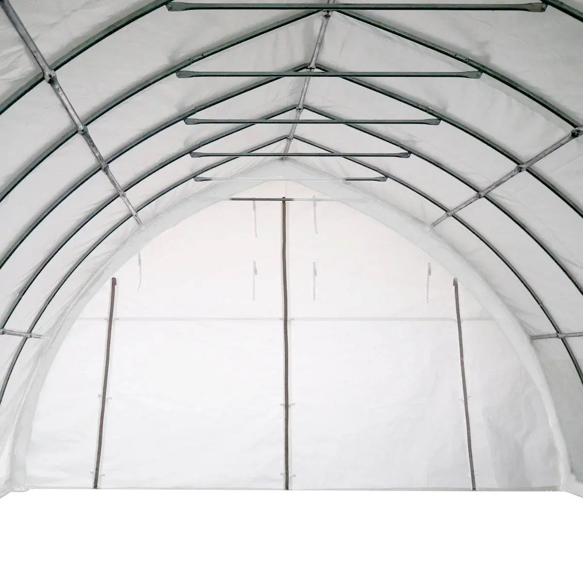20' x 30' Arch Wall Peak Ceiling Storage Shelter with Heavy Duty 11 oz PE Cover & Drive Through Doors, TMG-ST2031P (Previously ST2030P) - Image 8