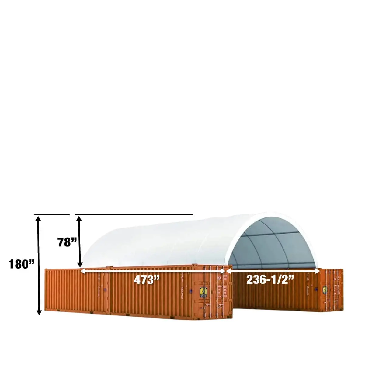 20' x 40' PVC Fabric Container Shelter, Fire Retardant, Water Resistant, UV Protected, TMG-ST2041CV(Previously ST2040C) - Image 13