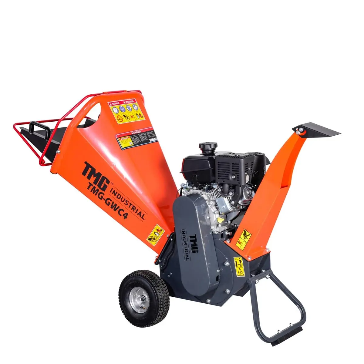 4" Wood Chipper with 7 HP Kohler Gas Engine, 6'' Reversible Blades, Dual Belt Drive TMG-GWC4 - Image 3