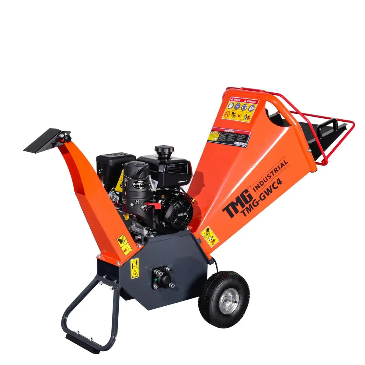 4" Wood Chipper with 7 HP Kohler Gas Engine, 6'' Reversible Blades, Dual Belt Drive TMG-GWC4 - Image 5
