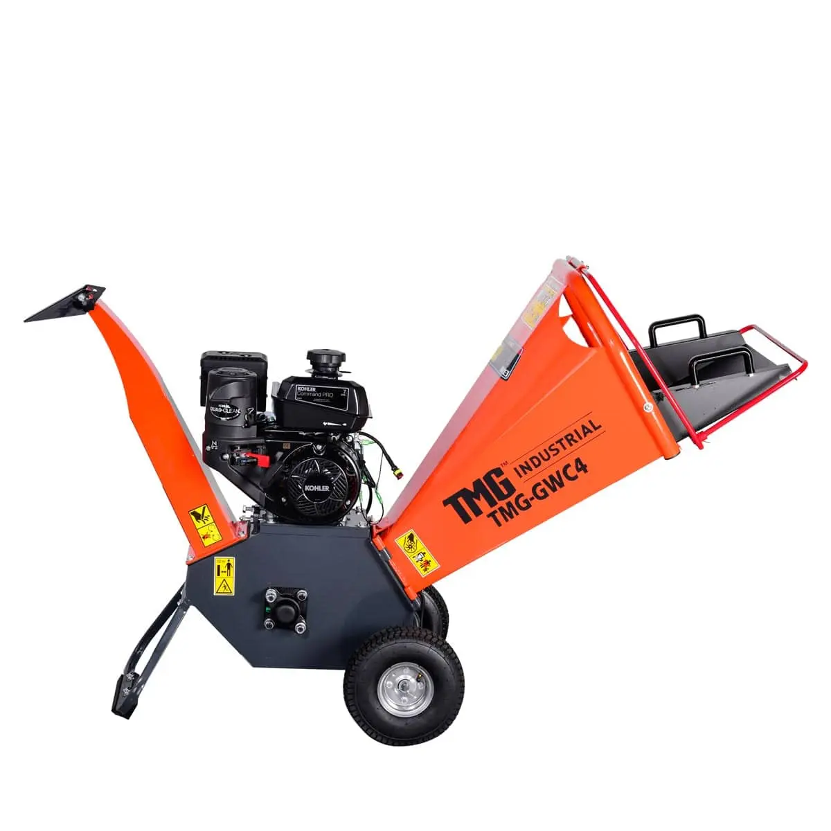 4" Wood Chipper with 7 HP Kohler Gas Engine, 6'' Reversible Blades, Dual Belt Drive TMG-GWC4 - Image 6