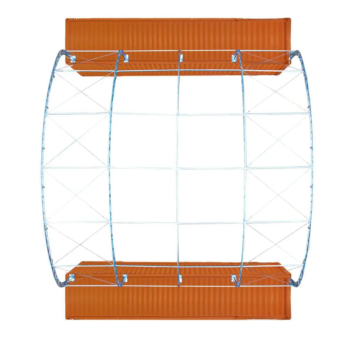 40' x 40' Dual Truss Container Shelter with Heavy Duty 21 oz PVC Cover, TMG-DT4041C (Previously DT4040C) - Image 11