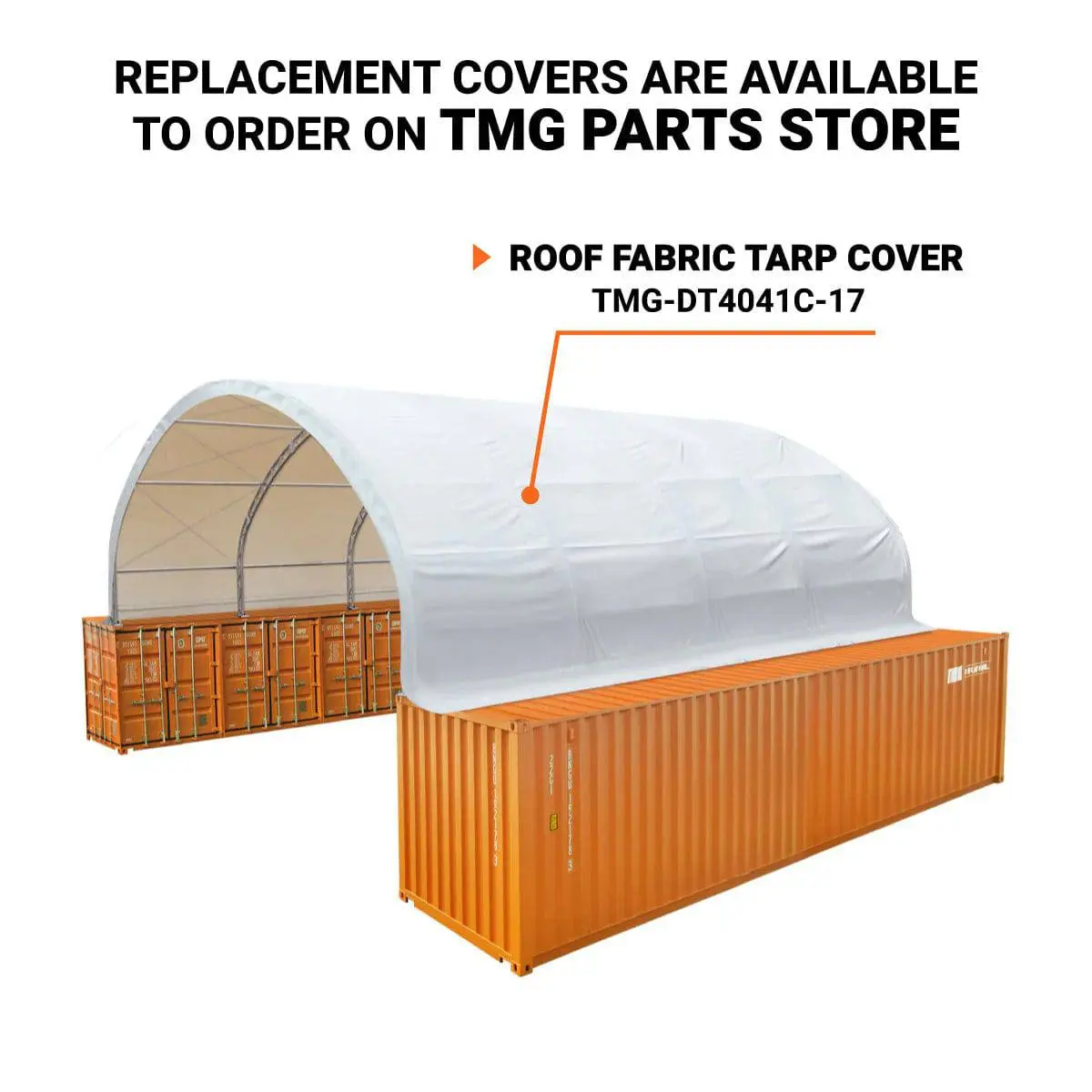 40' x 40' Dual Truss Container Shelter with Heavy Duty 21 oz PVC Cover, TMG-DT4041C (Previously DT4040C) - Image 4