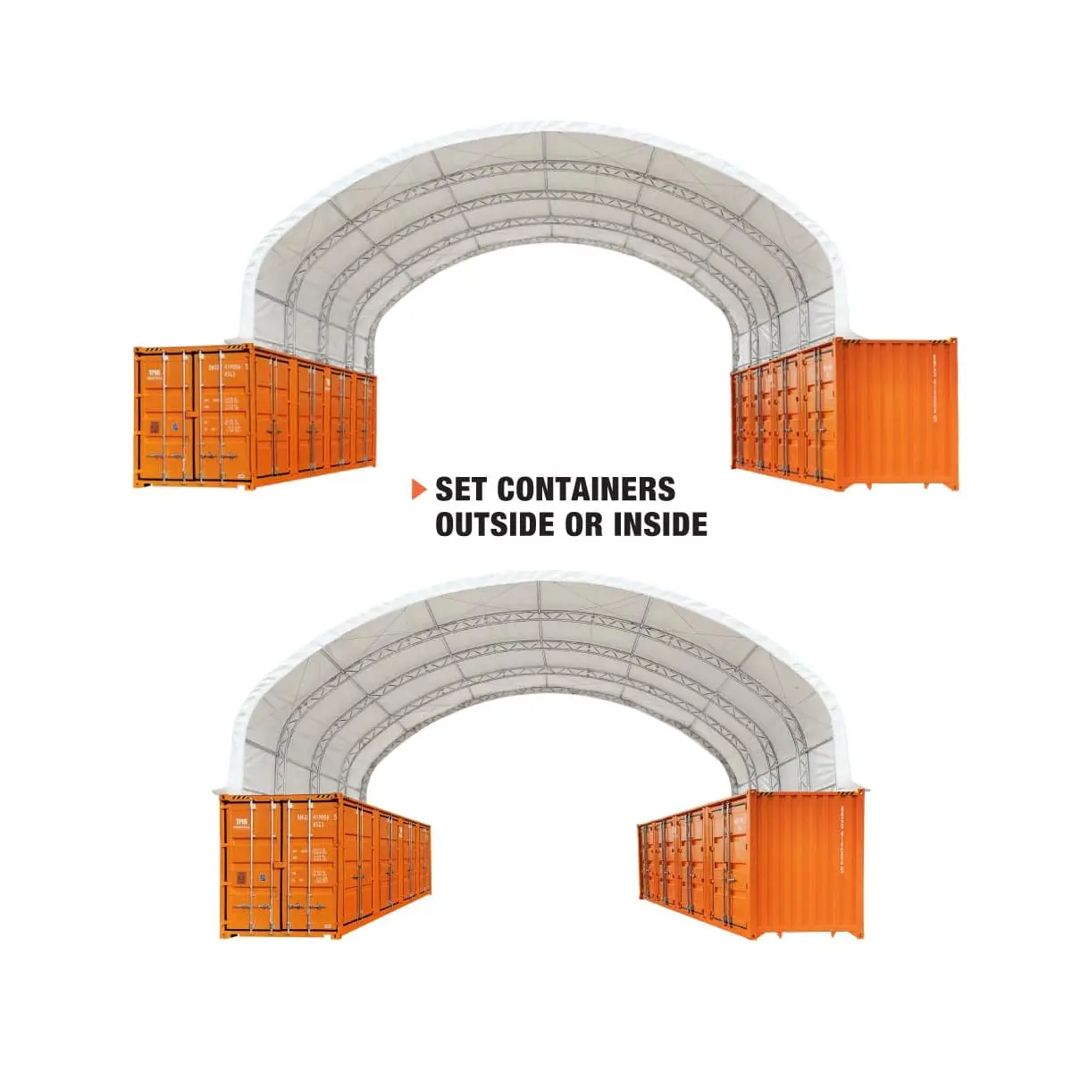 40' x 40' Dual Truss Container Shelter with Heavy Duty 21 oz PVC Cover, TMG-DT4041C (Previously DT4040C) - Image 5