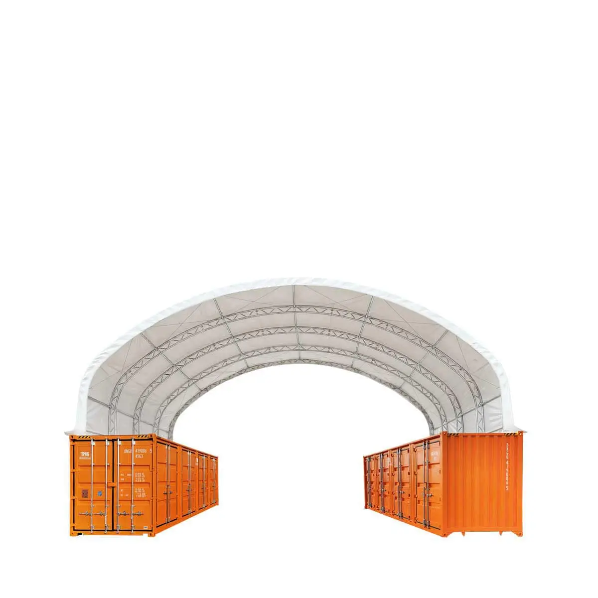 40' x 40' Dual Truss Container Shelter with Heavy Duty 21 oz PVC Cover, TMG-DT4041C (Previously DT4040C) - Image 9
