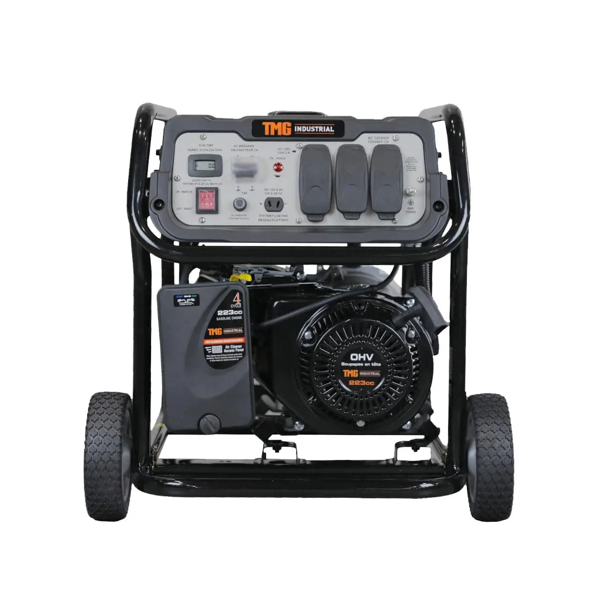 TMG-5000G 5000-Watt Gasoline Generator, 223cc OHV Engine, 11.5 Running Time, 120/240VAC - Image 4