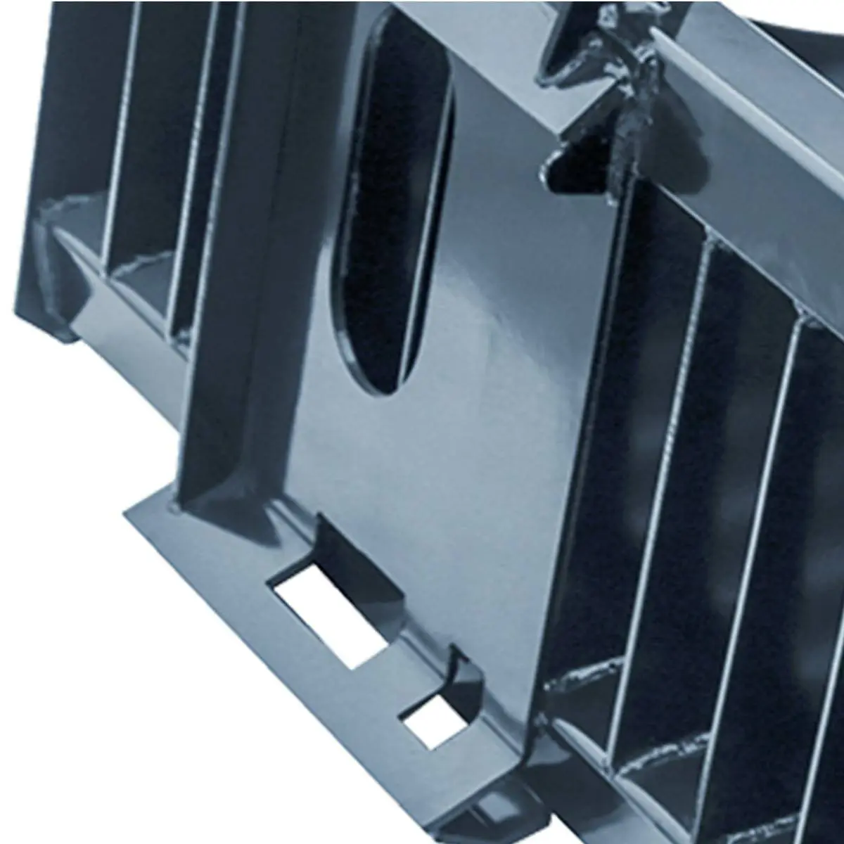 72" Skid Steer Rock Skeleton Bucket Attachment, Solid Steel, Universal Mount, 4" Tine Spacing, 45-70 HP, TMG-SB72 - Image 11