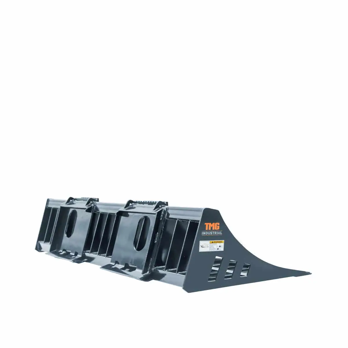 72" Skid Steer Rock Skeleton Bucket Attachment, Solid Steel, Universal Mount, 4" Tine Spacing, 45-70 HP, TMG-SB72 - Image 5