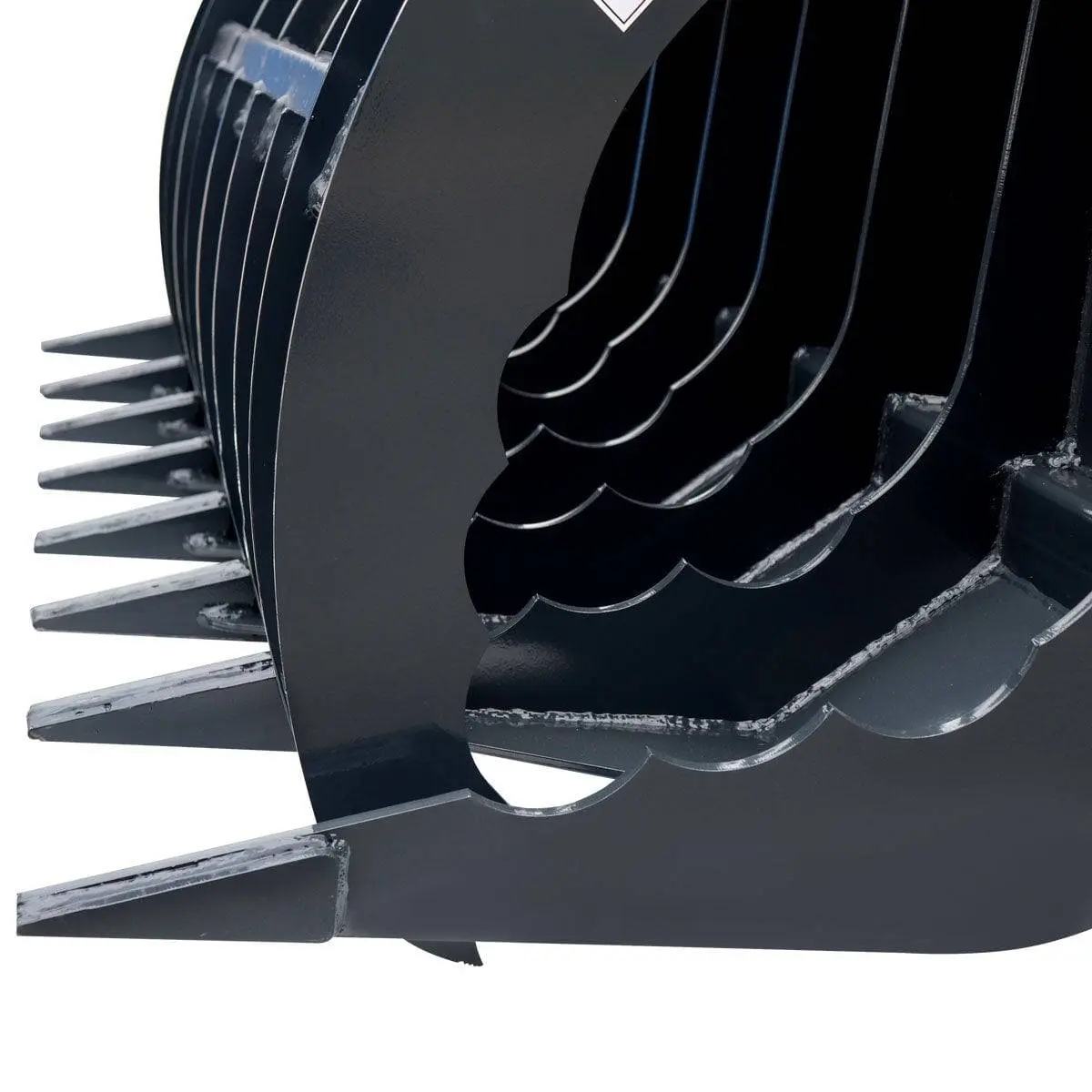 72" Skid Steer Root Rake Grapple Attachment, Universal Mount, 53" Jaw Opening, 9" Tine Spacing, 3000 lb Weight Capacity, TMG-RG72 - Image 13