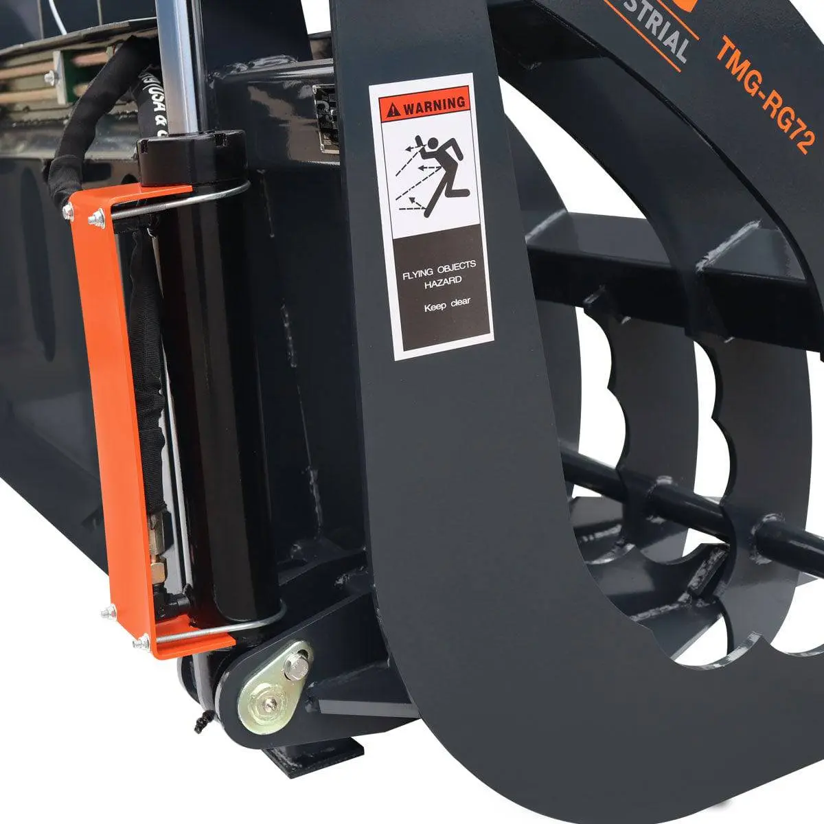 72" Skid Steer Root Rake Grapple Attachment, Universal Mount, 53" Jaw Opening, 9" Tine Spacing, 3000 lb Weight Capacity, TMG-RG72 - Image 19