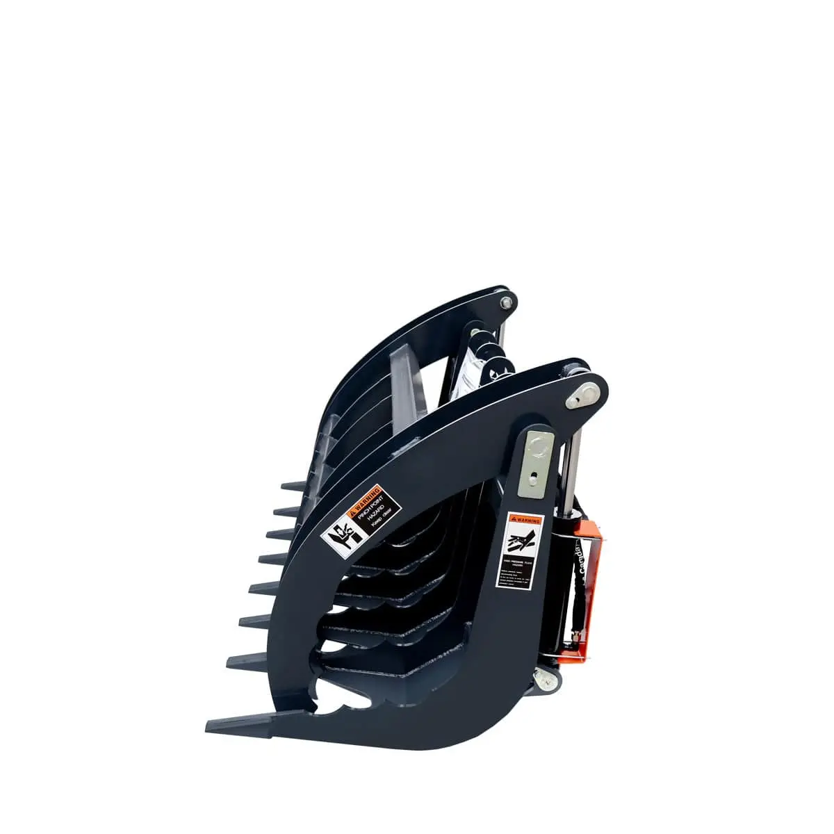 72" Skid Steer Root Rake Grapple Attachment, Universal Mount, 53" Jaw Opening, 9" Tine Spacing, 3000 lb Weight Capacity, TMG-RG72 - Image 5