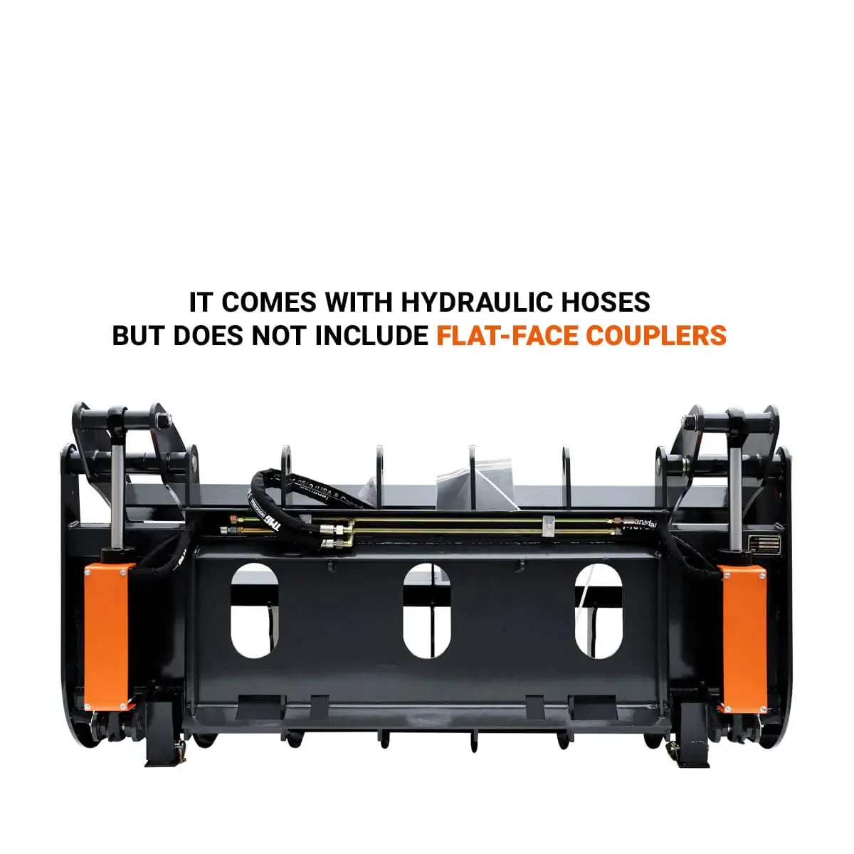 72" Skid Steer Root Rake Grapple Attachment, Universal Mount, 53" Jaw Opening, 9" Tine Spacing, 3000 lb Weight Capacity, TMG-RG72 - Image 7