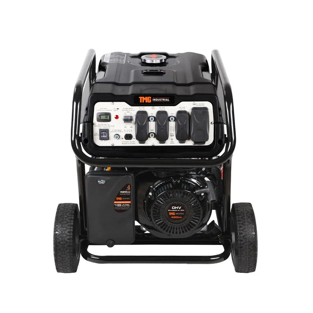 TMG-9000GE 9000-Watt Gasoline Generator, Electric Start, 10.5 Hour Run Time, 120/240VAC - Image 4