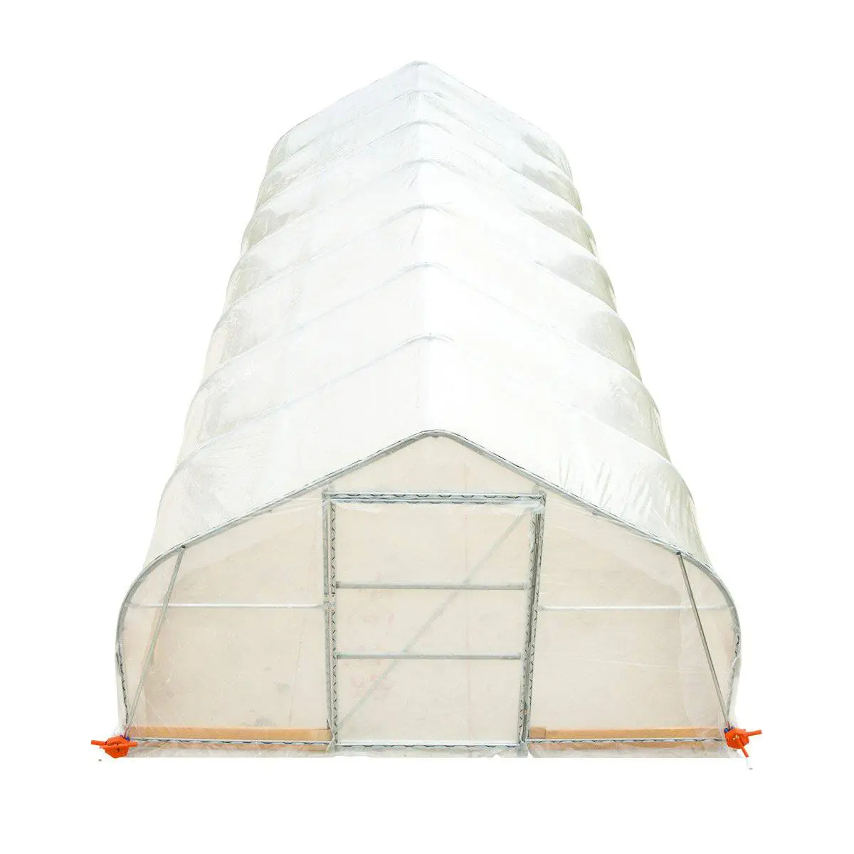 12' x 30' Tunnel Greenhouse Grow Tent w/6 Mil Clear EVA Plastic Film, Cold Frame, Hand Crank Roll-Up Sides, Peak Ceiling Roof, TMG-GH1230 - Image 9