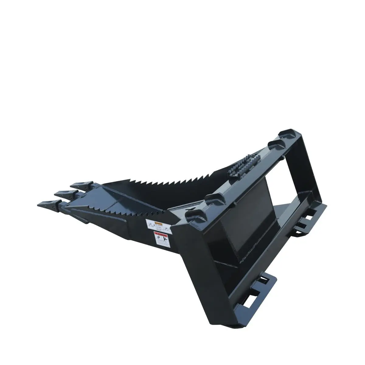 50" Skid Steer Stump Bucket Wrecker w/Universal Quick Attach Mount, Bolt-On Cutting Teeth, Curved Bottom, Reverse Curled Ripper Teeth, TMG-SB50 - Image 7