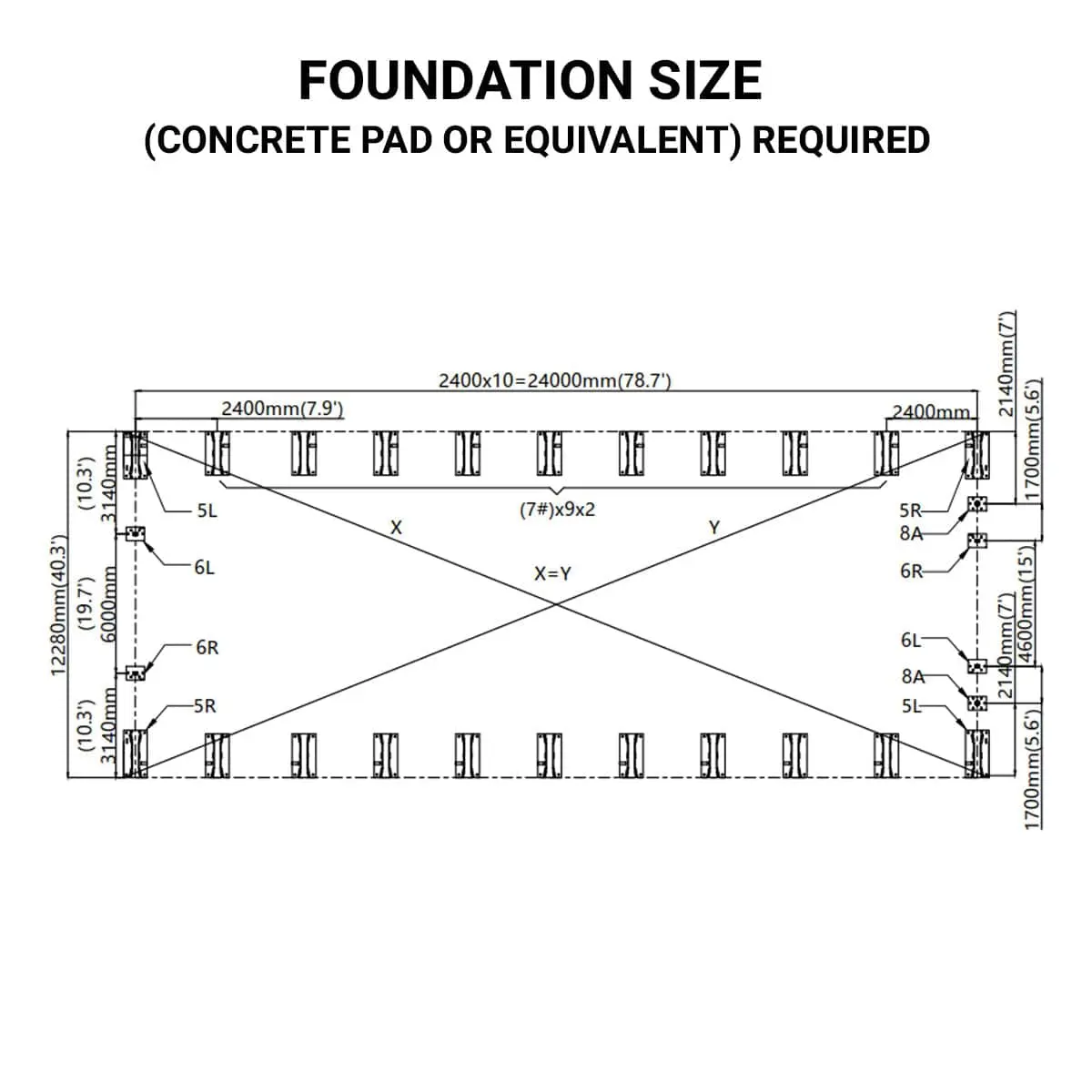 Pro Series 40' x 80' Dual Truss Storage Shelter with Heavy Duty 21 oz PVC Cover & Drive Through Doors, TMG-DT4081-PRO - Image 6
