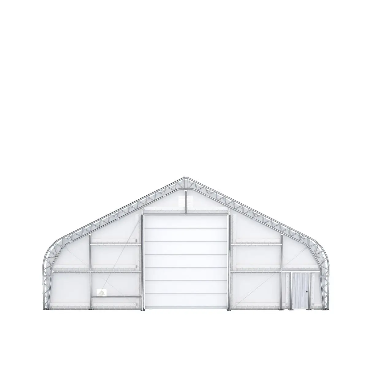 50' x 150' Dual Truss Storage Shelter with Heavy Duty 32 oz PVC Cover & Drive Through Doors, TMG-DT50150-PRO - Image 12