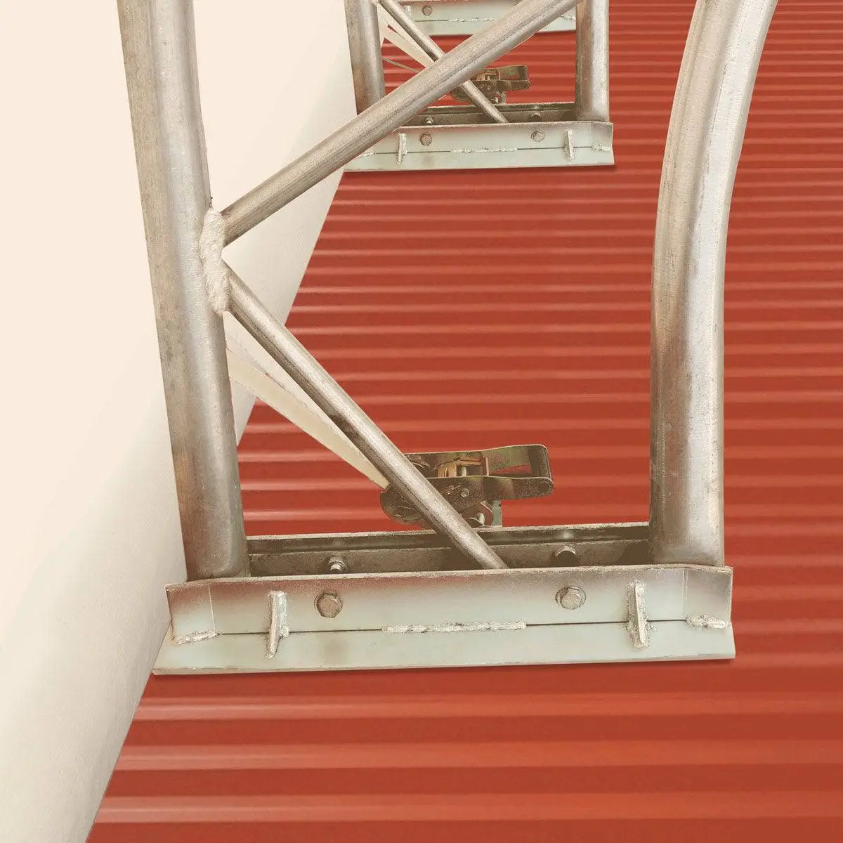 50' x 40' Dual Truss Container Shelter with Heavy Duty 32 oz PVC Cover, Enclosed End Wall and Front Drop, TMG-DT5040CF-PRO - Image 14