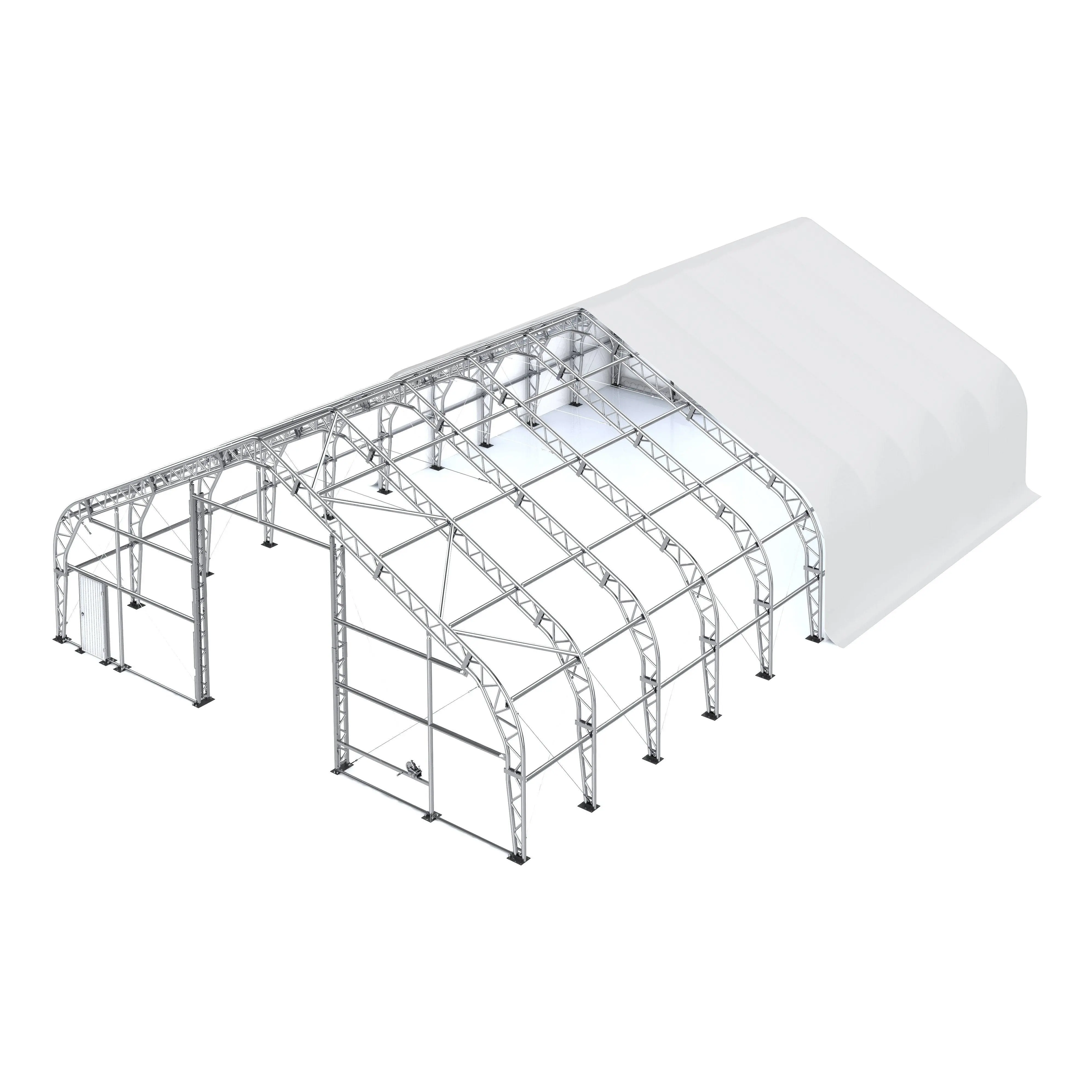 50' x 80' Dual Truss Storage Shelter with Heavy Duty 32 oz PVC Cover & Drive Through Doors, TMG-DT5080-PRO - Image 15