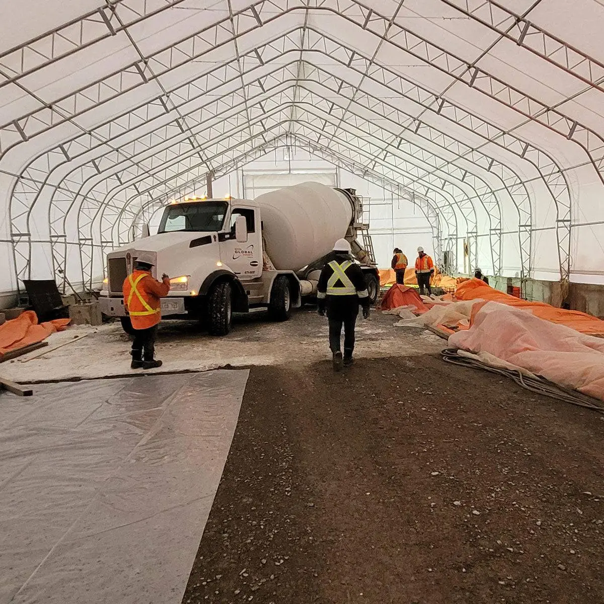 50' x 80' Dual Truss Storage Shelter with Heavy Duty 32 oz PVC Cover & Drive Through Doors, TMG-DT5080-PRO - Image 7