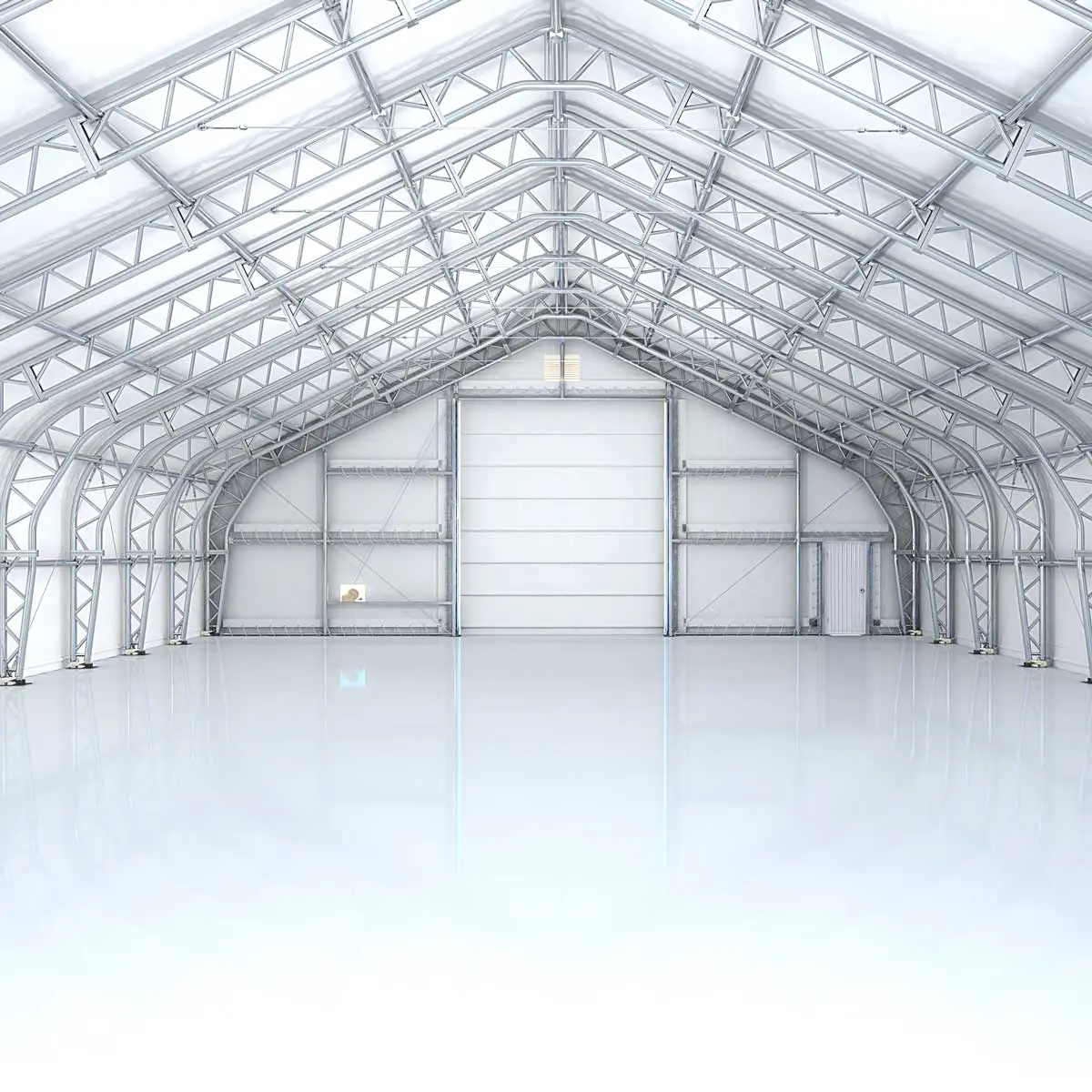 50' x 55' Dual Truss Storage Shelter with Heavy Duty 32 oz PVC Cover & Drive Through Doors TMG-DT5055-PRO - Image 14
