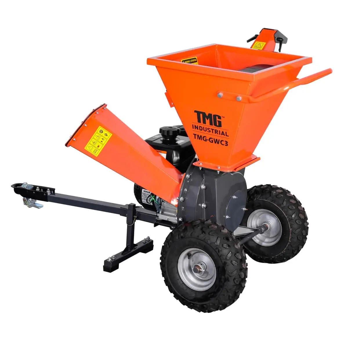 3" Wood Chipper Shredder Vacuum – 7HP Gas Kohler Engine, Tow-Behind 1-7/8" TMG-GWC3 - Image 6