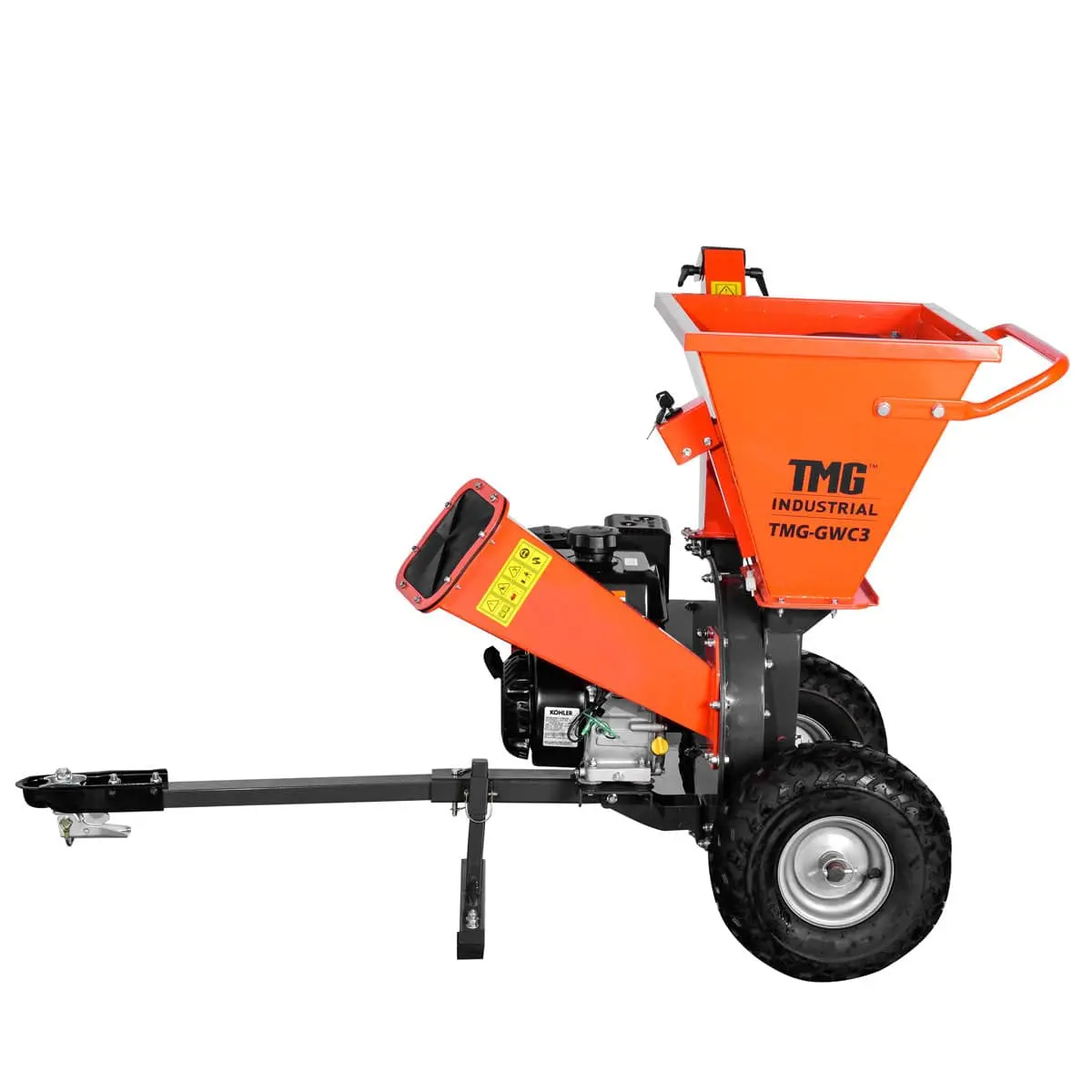 3" Wood Chipper Shredder Vacuum – 7HP Gas Kohler Engine, Tow-Behind 1-7/8" TMG-GWC3 - Image 7