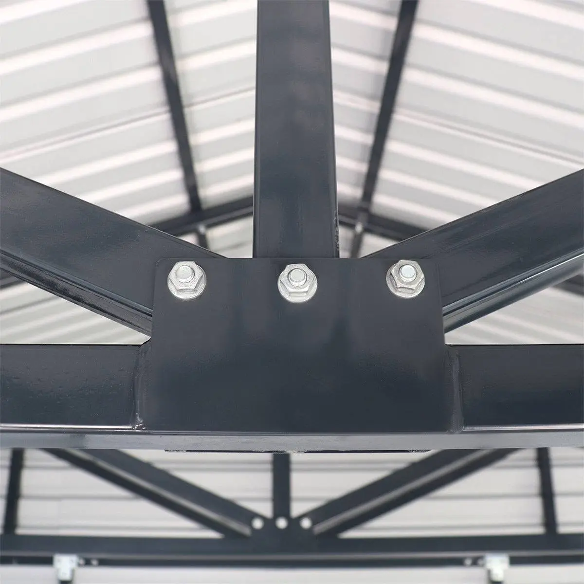 20' x 20' Metal Garage Shed, 9' High Double Front Doors, 13' Peak, 400 Sq-Ft TMG-MS2020 - Image 6