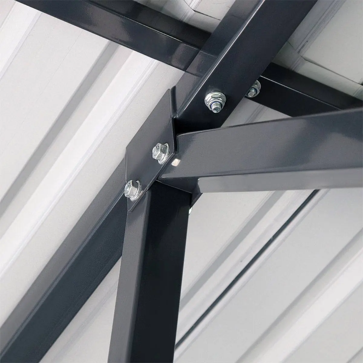 20' x 20' Metal Garage Shed, 9' High Double Front Doors, 13' Peak, 400 Sq-Ft TMG-MS2020 - Image 7