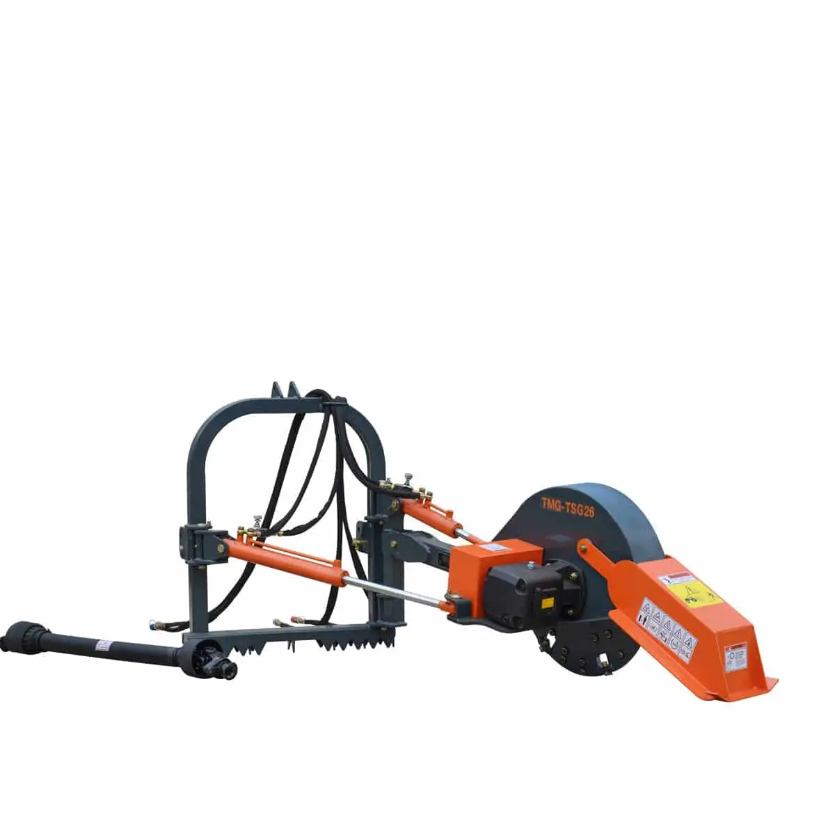 26" 3-Point Hitch Stump Grinder, Category 1 & 2 Hookup, Driveline Shaft Included, 30-50 HP Tractor, TMG-TSG26 (Discontinued) - Image 4