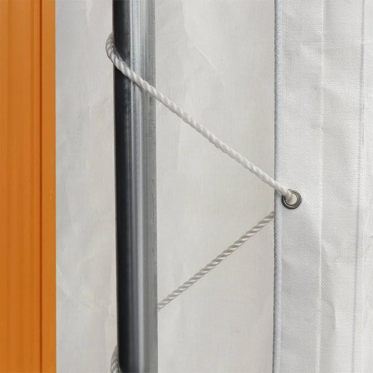 30' x 20' Dual Truss Container Shelter with Heavy Duty 17 oz PVC Cover, Enclosed End Wall & Front Drop, TMG-DT3020CF - Image 11