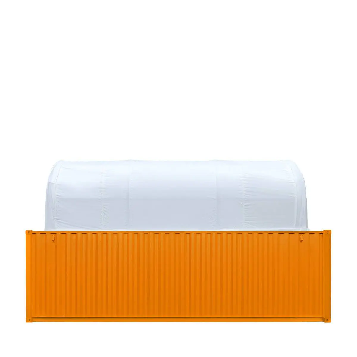 30' x 20' Dual Truss Container Shelter with Heavy Duty 17 oz PVC Cover, Enclosed End Wall & Front Drop, TMG-DT3020CF - Image 8