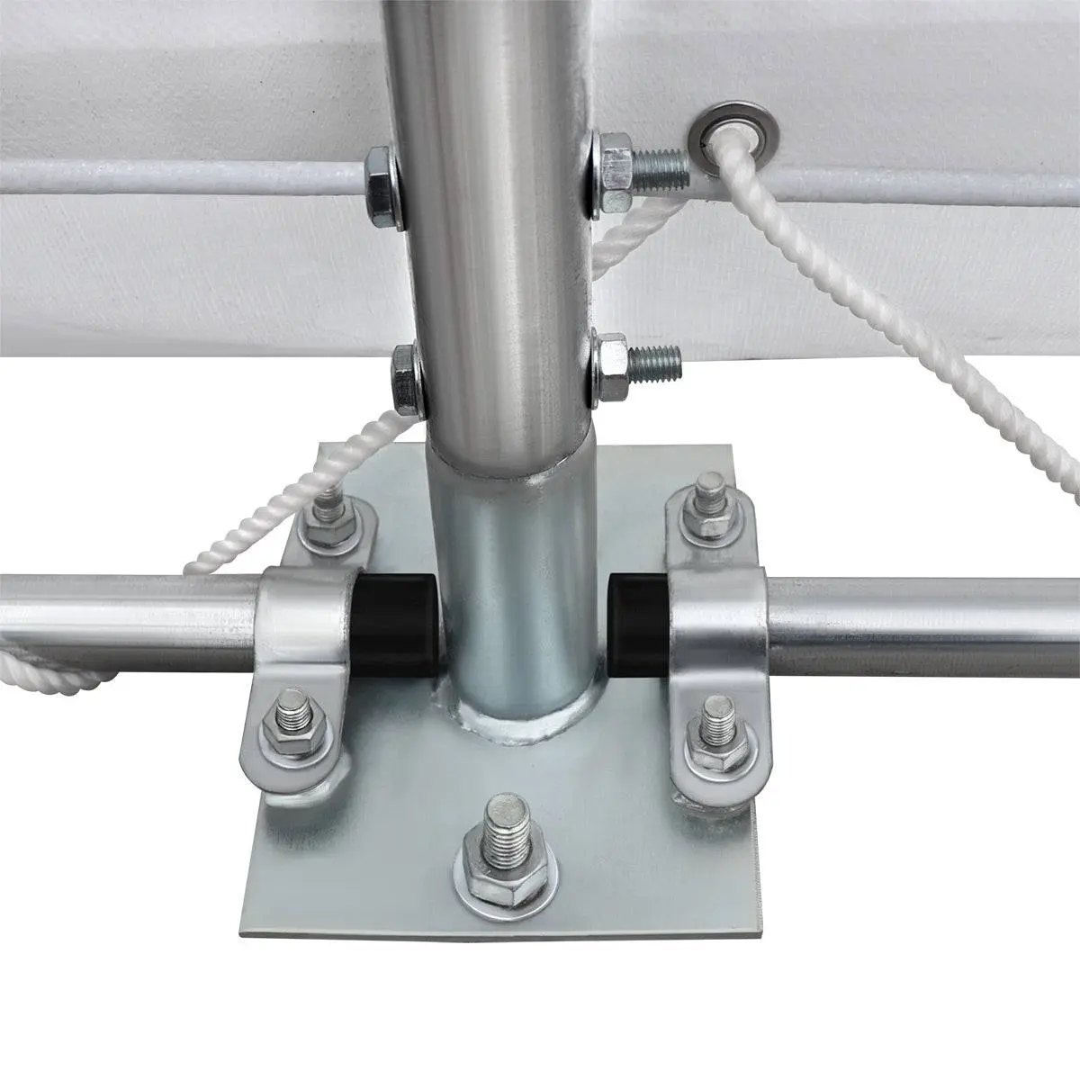 30' x 20' Dual Truss Container Shelter with Heavy Duty 17 oz PVC Cover, Enclosed End Wall & Front Drop, TMG-DT3020CF - Image 9