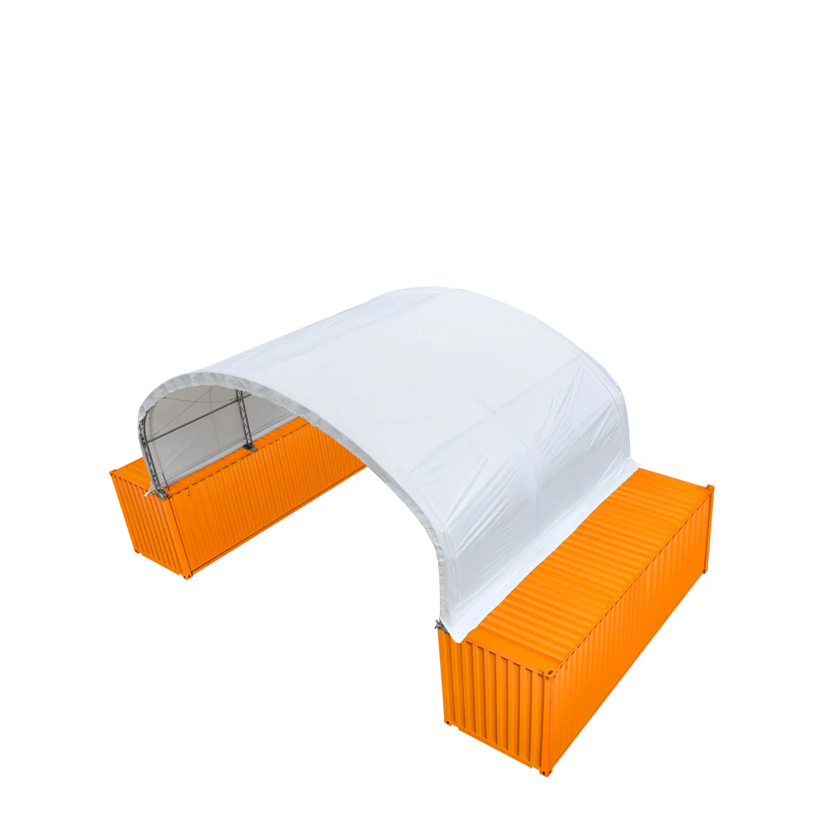30' x 20' Dual Truss Container Shelter with Heavy Duty 17 oz PVC Cover, TMG-DT3020C - Image 9