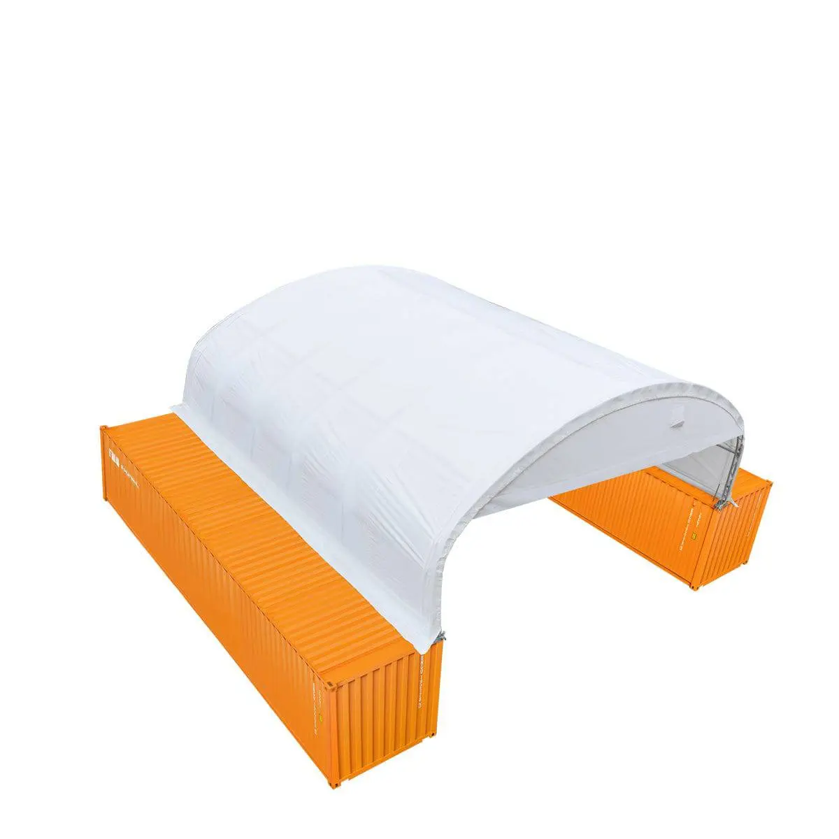 30' x 40' Dual Truss Container Shelter with Heavy Duty 17 oz PVC Cover, Enclosed End Wall & Front Drop TMG-DT3040CF - Image 6