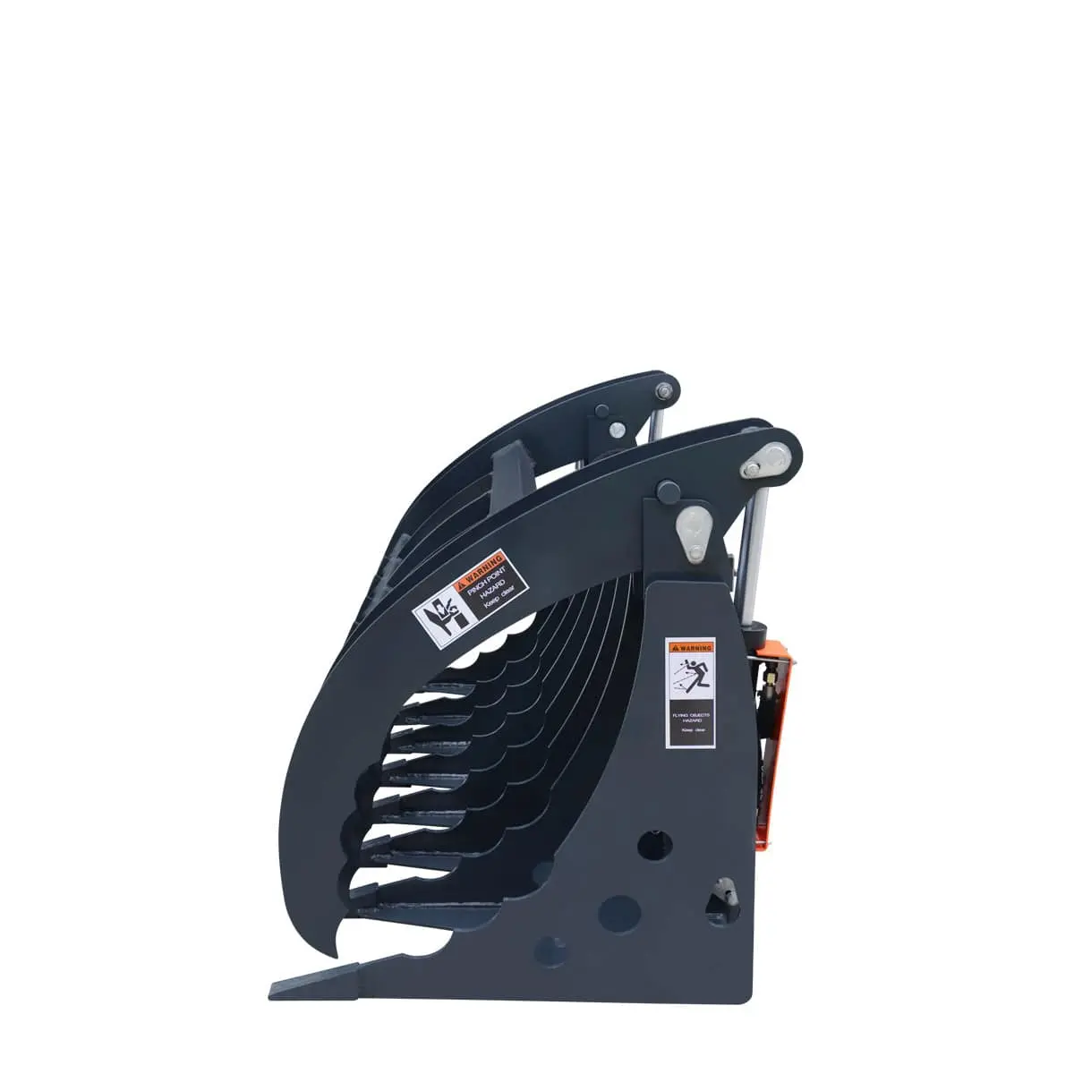 72" Skid Steer Root Rake Clamshell Grapple, Universal Mount, 54" Jaw Opening, 3000 lb Weight Capacity, TMG-SRR75 - Image 8
