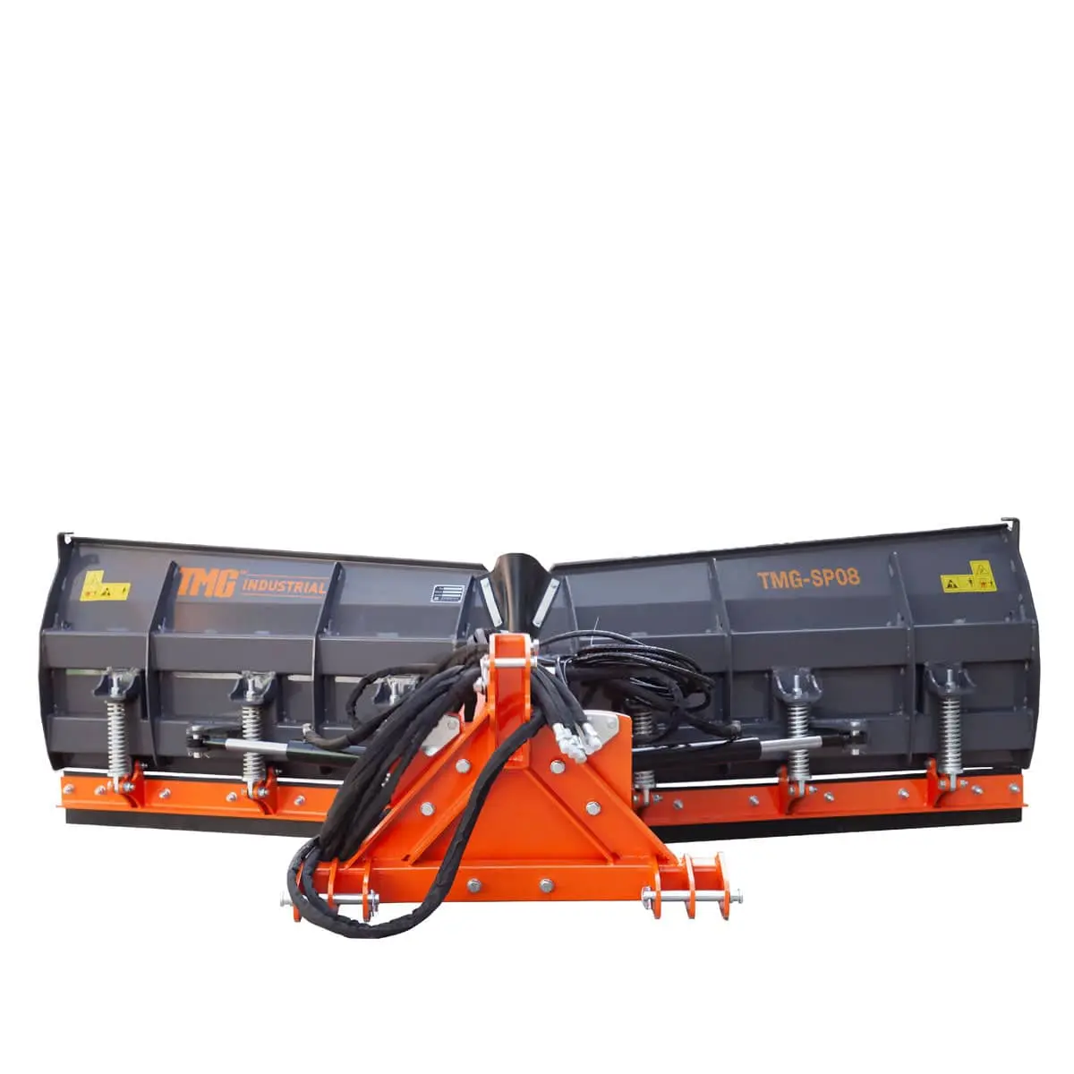 8-½' U/V Angle Blade Snowplow, Reversible Rubber Edges, 6 Positions, Category 1 & 2 Hookups, 3-Point Hitch, 40-90 HP Tractors, TMG-SP08 - Image 5